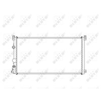 Kühler Motor Kühlrippen gelötet 730 - 414 mm Alu NRF für u.a. NISSAN INTERSTAR