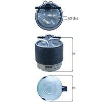 Kraftstofffilter Leitungsfilter 93,2mm MAHLE für...