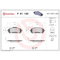 Brake pad set disc brake 19 mm BREMBO suitable for e.g....