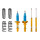 Suspension Kit Springs/Shock Absorbers gas pressure BILSTEIN for SEAT LEON