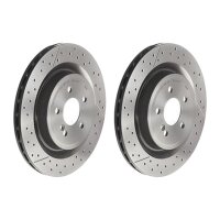 2 brake discs perforated Ø 330 mm 22 mm BREMBO for...