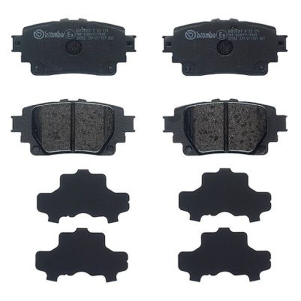Brake pad set disc brake 15 mm BREMBO suitable for e.g. TOYOTA RAV