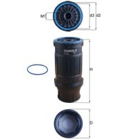 Kraftstofffilter 110mm MAHLE für DAF FORD MAN...