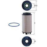 Fuel filter filter insert 75mm KNECHT for MERCEDES