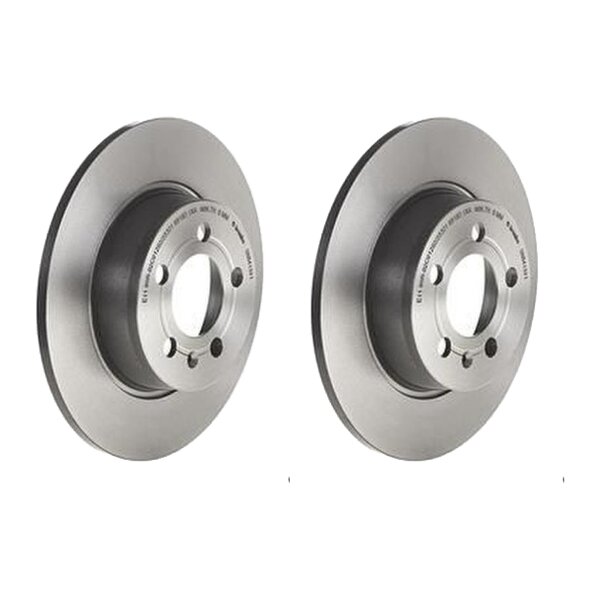 2 brake discs full Ø 272 mm 10 mm coated BREMBO for AUDI A1 and others