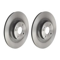 2 brake discs full Ø 280 mm 9.5 mm coated BREMBO...
