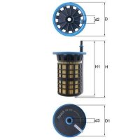 Kraftstofffilter Filtereinsatz 93,5mm MAHLE für...