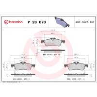 Brake pad set disc brake 15 mm BREMBO suitable for e.g....