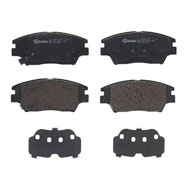 Brake pad set disc brake 18 mm BREMBO for SSANGYONG TIVOLI and others