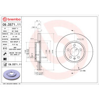 2 brake discs ventilated Ø 276 mm 24 mm BREMBO for SEAT IBIZA and others