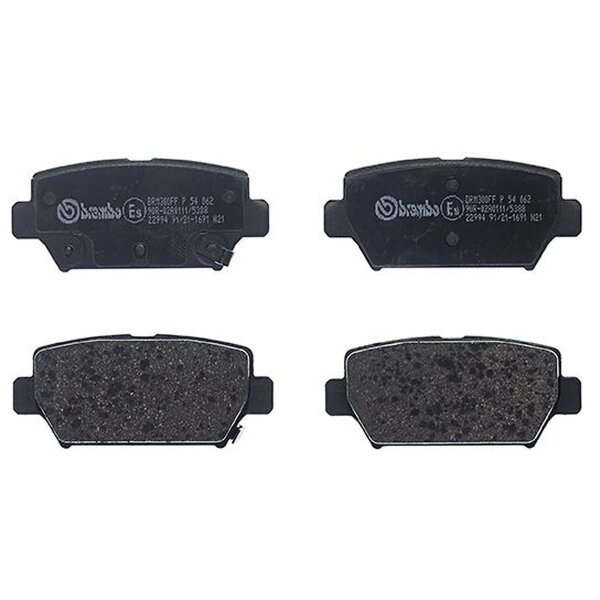 Brake pad set disc brake 15 mm BREMBO for MITSUBISHI ECLIPSE