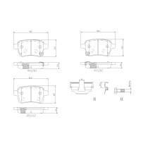 Brake pad set disc brake 18 mm BREMBO suitable for e.g....