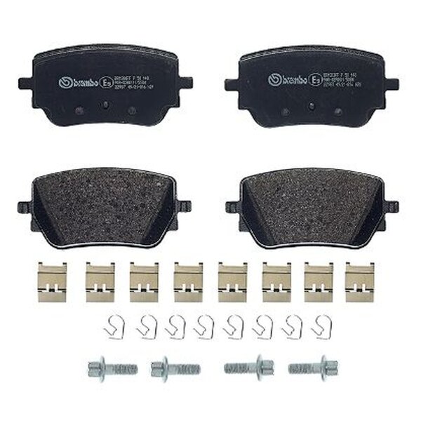 Brake pad set disc brake 17 mm BREMBO for MERCEDES-BENZ A-CLASS and others