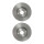 2 brake discs ventilated Ø 258 mm 22 mm coated BREMBO for e.g. MAZDA 2