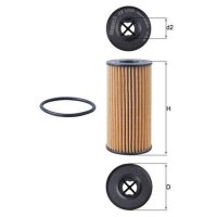 Ölfilter Filtereinsatz 57,5mm MAHLE für RENAULT...