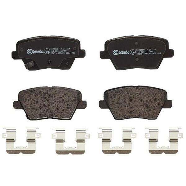 Brake pad set disc brake 16 mm BREMBO suitable for e.g. HYUNDAI i30