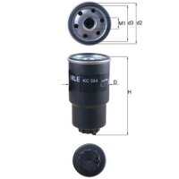 Kraftstofffilter Anschraubfilter 67,6mm MAHLE für...