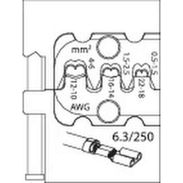 Modul-Einsatz für Flachsteckhülsen 6,3 GEDORE 8140-11