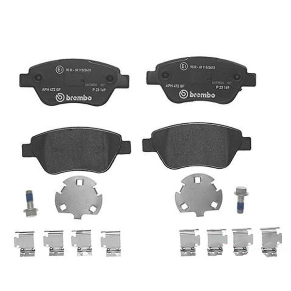Brake pad set disc brake 18 mm BREMBO suitable for e.g. FIAT DOBLO