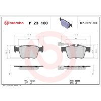 Brake pad set disc brake 16 mm BREMBO for e.g. ALFA ROMEO...