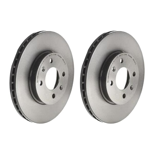 2 brake discs ventilated Ø 256 mm 22 mm BREMBO for HYUNDAI i20 and others