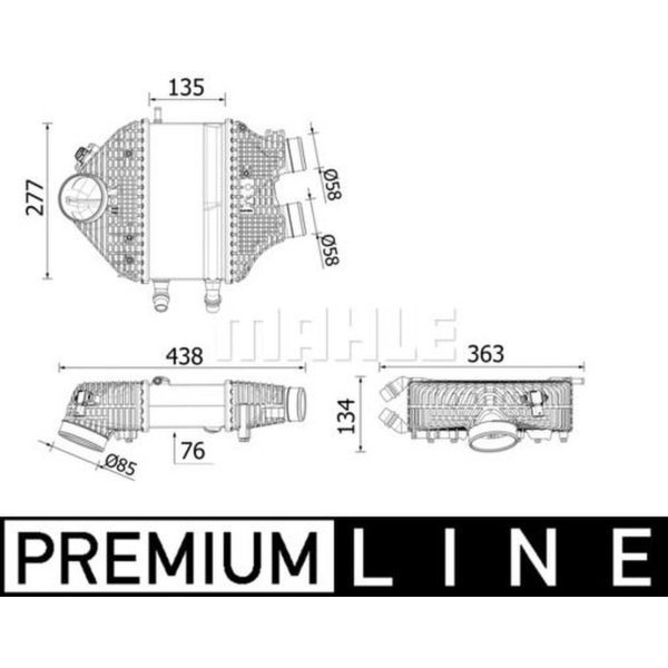 Intercooler with sensor MAHLE for BMW 4 Coupe (F32/ F82)