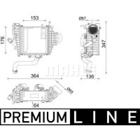 Intercooler MAHLE for MERCEDES GLE (V167)