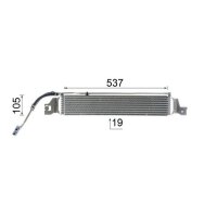 Oil cooler automatic fins soldered 537 mm - 105 mm MAHLE for e.g. OPEL ASTRA