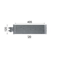 Oil cooler automatic fins soldered 405 mm - 120 mm MAHLE for e.g. MB SPRINTER