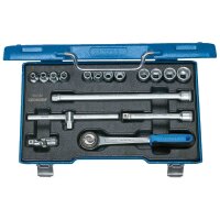 Steckschlüssel-Satz 3/8 17-teilig 6-kant 6-19mm...