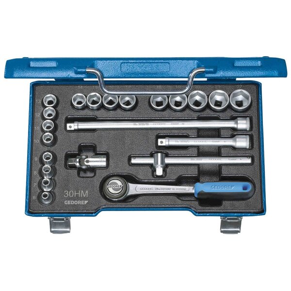 Steckschlüssel-Satz 3/8 22-teilig 6-kant 6-22mm GEDORE 30 HMU-3