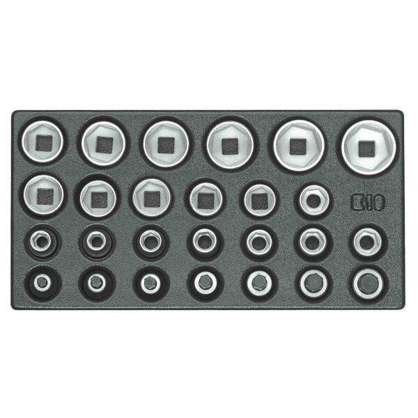 Satz Steckschlüsseleinsätze 1/2, 6-kant, in 1/3 ES-Modul GEDORE 1500 ES-19