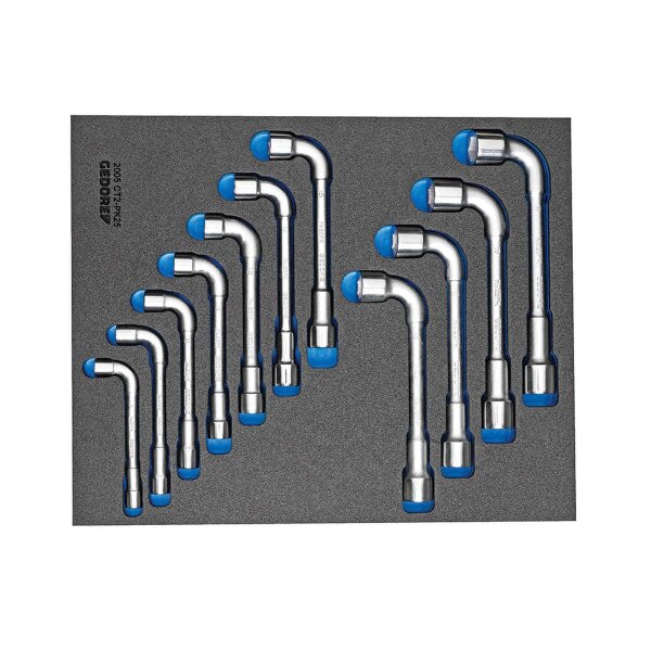 Doppelsteckschlüssel-Satz in Check-Tool-Modul 11-teilig GEDORE 2005 CT2-25PK