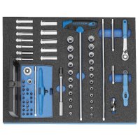 Steckschlüssel-Sortiment 1/4 in Check-Tool-Modul...
