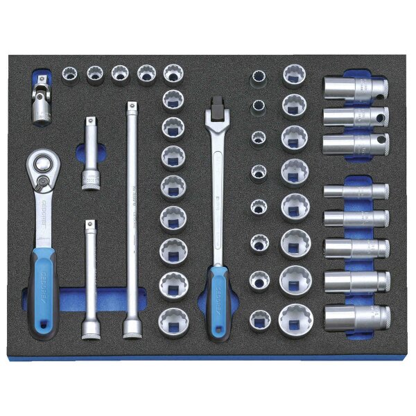 Steckschlüssel-Sortiment 3/8 in Check-Tool-Modul 43-teilig GEDORE 2005 CT2-D 30