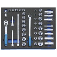 Steckschlüssel-Sortiment 3/8 in Check-Tool-Modul...