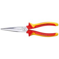 VDE flat round nose pliers with sleeve insulation 200 mm...