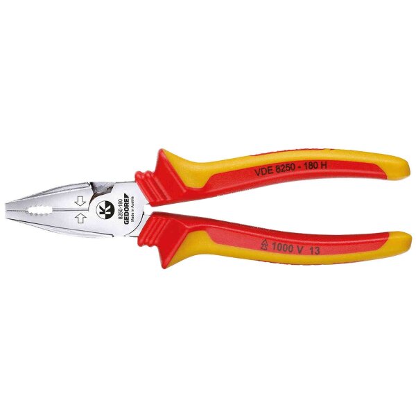 VDE heavy-duty combination pliers with sleeve insulation 180 mm GEDORE SB VDE 8250-180 H