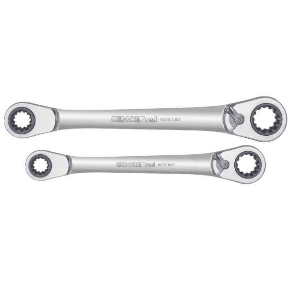 Doppel-Ringratschenschlüssel-Satz 2-teilig für 63 Schraubköpfe GEDORE R07501002