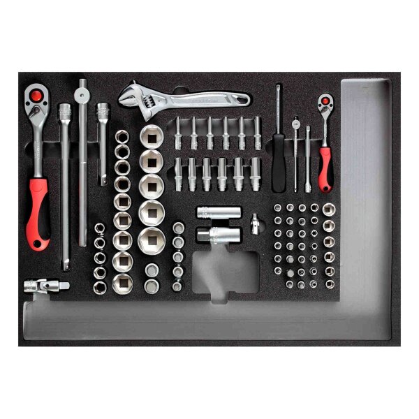 Steckschlüssel-Satz 1/4+1/2 CT-Modul 84-teilig GEDORE R22350000