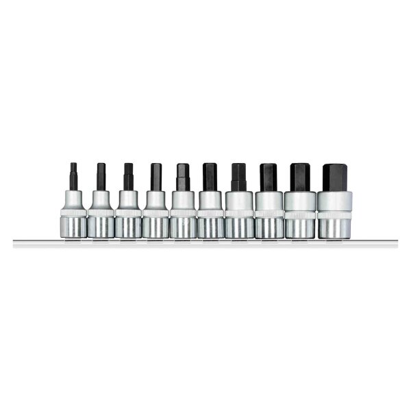 Schraubendrehereinsätze 1/2 +Leiste 10-teilig GEDORE R62558010