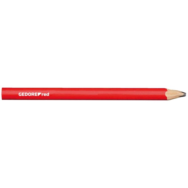 Handwerker-Bleistift 75mm oval rot 12 Stück GEDORE R90950012