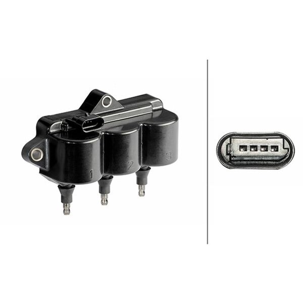 Zündspule HELLA Blockzündspule für CHEVROLET MATIZ (M200/ M250)