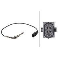 Sensor Abgastemperatur 2-polig 400 mm Kabel HELLA...