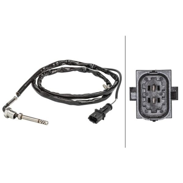 Sensor Abgastemperatur 2-polig 1.310 mm Kabel HELLA für u.a. OPEL SIGNUM