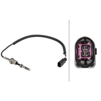 Sensor Exhaust Gas Temperature 2-pin 450 mm cable HELLA...