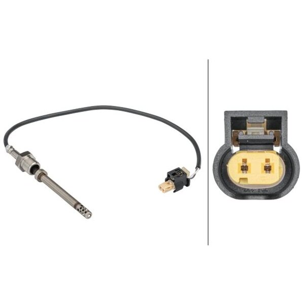 Sensor Abgastemperatur 2-polig 310 mm Kabel HELLA für u.a. MB R-KLASSE