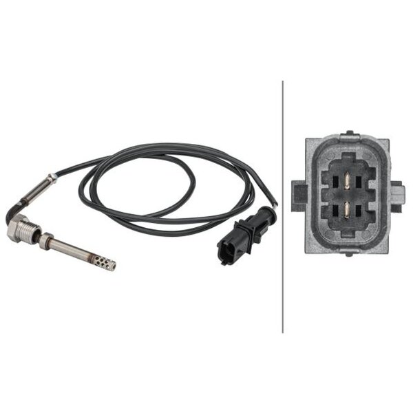 Sensor Exhaust Gas Temperature 2-pin 1.110 mm cable HELLA for FIAT STILO