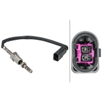 Sensor Abgastemperatur 2-polig 175 mm Kabel HELLA...