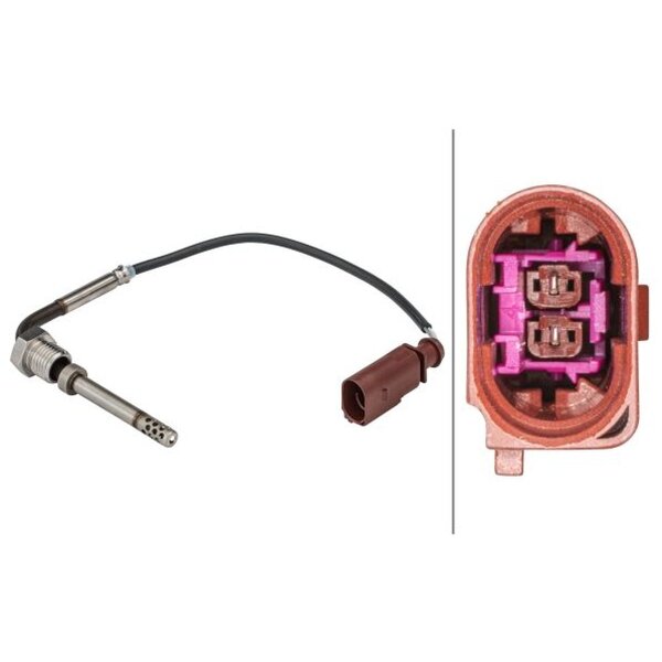 Sensor Exhaust Gas Temperature 2-pin 180 mm cable HELLA for e.g. VW TOUAREG